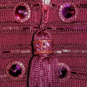 Dramatic Bedazzling Wine St. John Jacket ~2